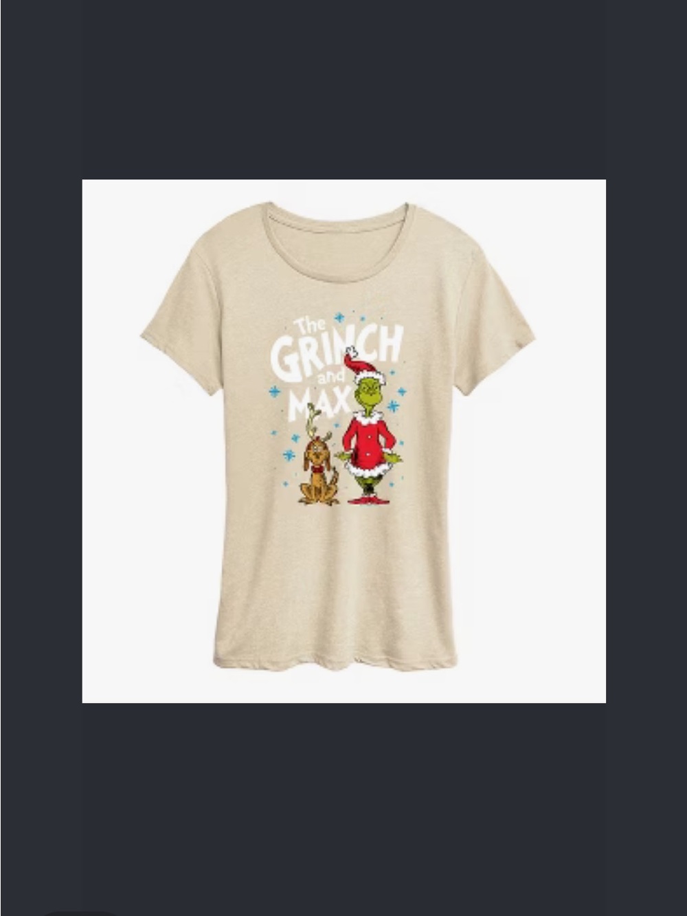 The Grinch and Max NWT Kids' Cream Graphic Tee
